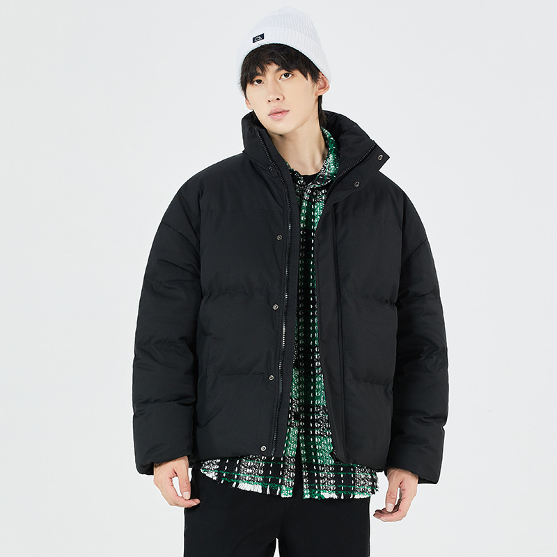 New men's winter down-filled cotton-padded jacket, Korean style, trendy couple's puffer jacket, thickened and warm winter coat.