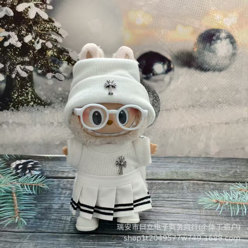 Kro Heart 17cm Cloth Clothes Big Brand Trendy Cool Doll Clothes First, Second, and Third Generation Dolls and Dolls Skirts Dress up