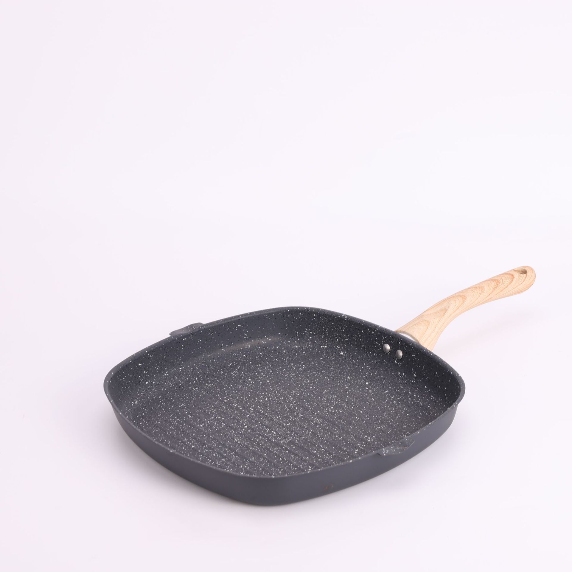 韩式仿压铸铁锅麦饭石平底锅牛排煎锅加厚家用炒锅不粘锅