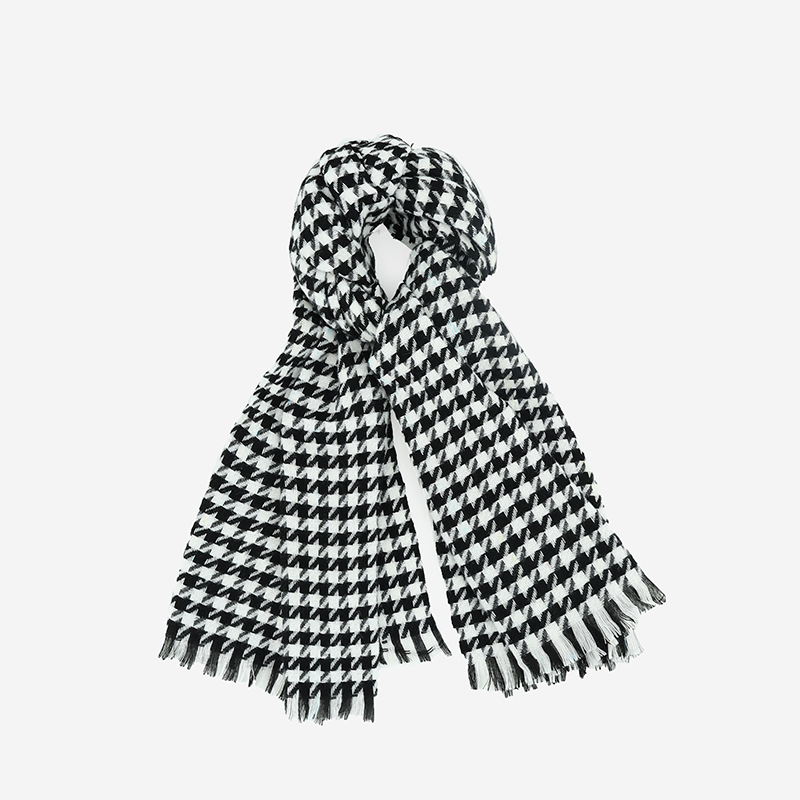 Nueva bufanda de pata de gallo de Cachemira como invierno popular Corea del Sur engrosada de las mujeres otoño e invierno cálido bufanda chal de los hombres