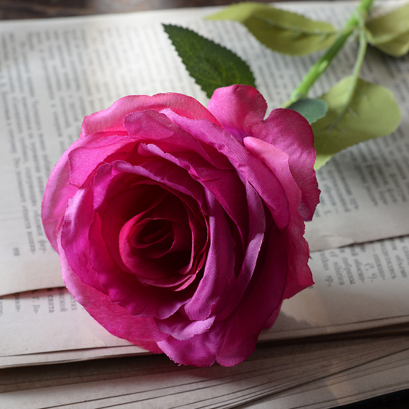 Large silk cloth purple rose color