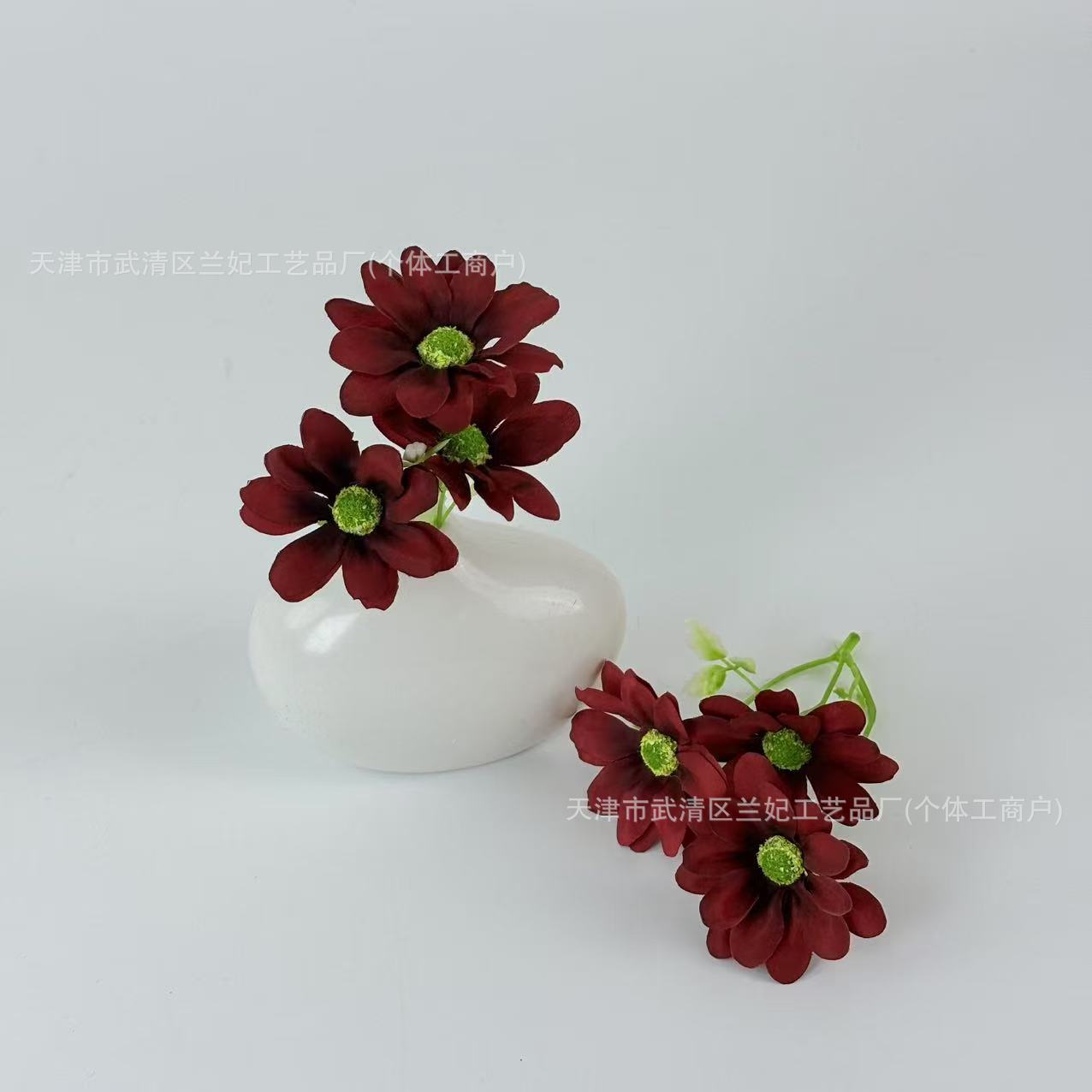 3 horquillas flor lila flor flor artificial accesorios de bricolaje hechos a mano caja de flores caja de regalo con mano horquilla decorativa transfronteriza