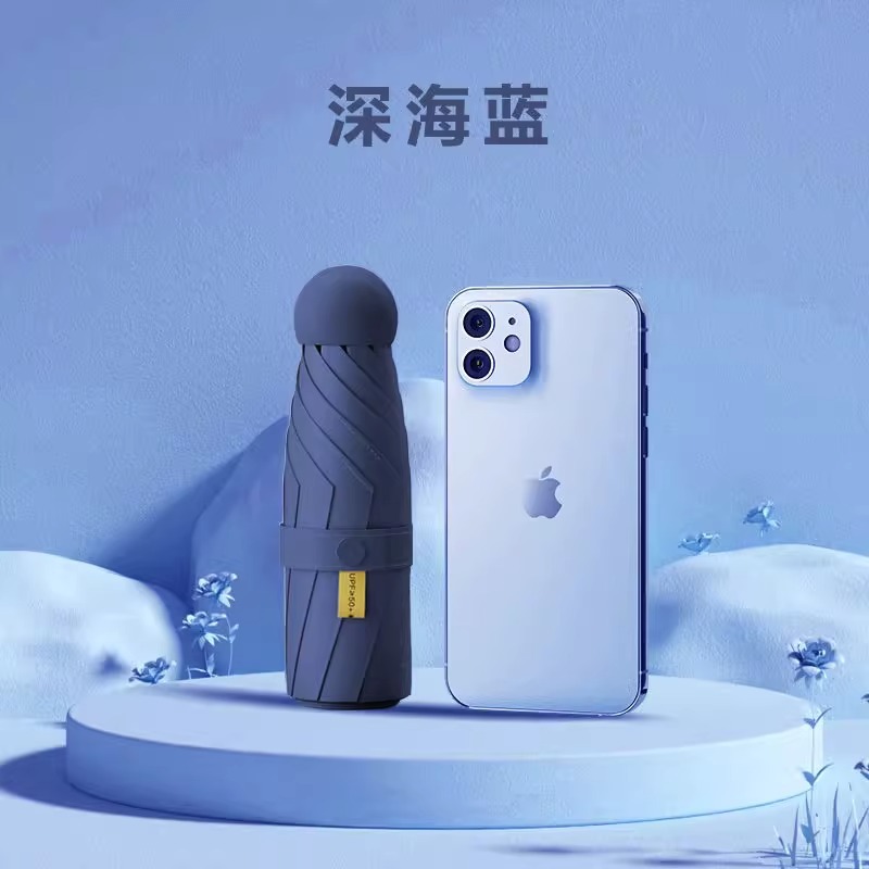 50% de descuento en mini cápsula portátil paraguas solar protección UV paraguas solar regalo publicidad paraguas lote