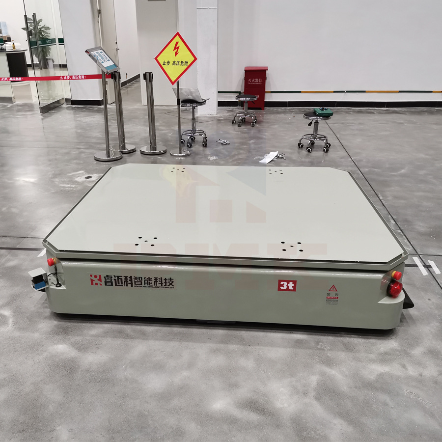 自动无轨转运车AGV锂电池供无轨电动AGV平车工业运输移动平板车