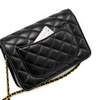 Fashionable black chain, shoulder bag, internet celebrity, 2022 collection, chain bag