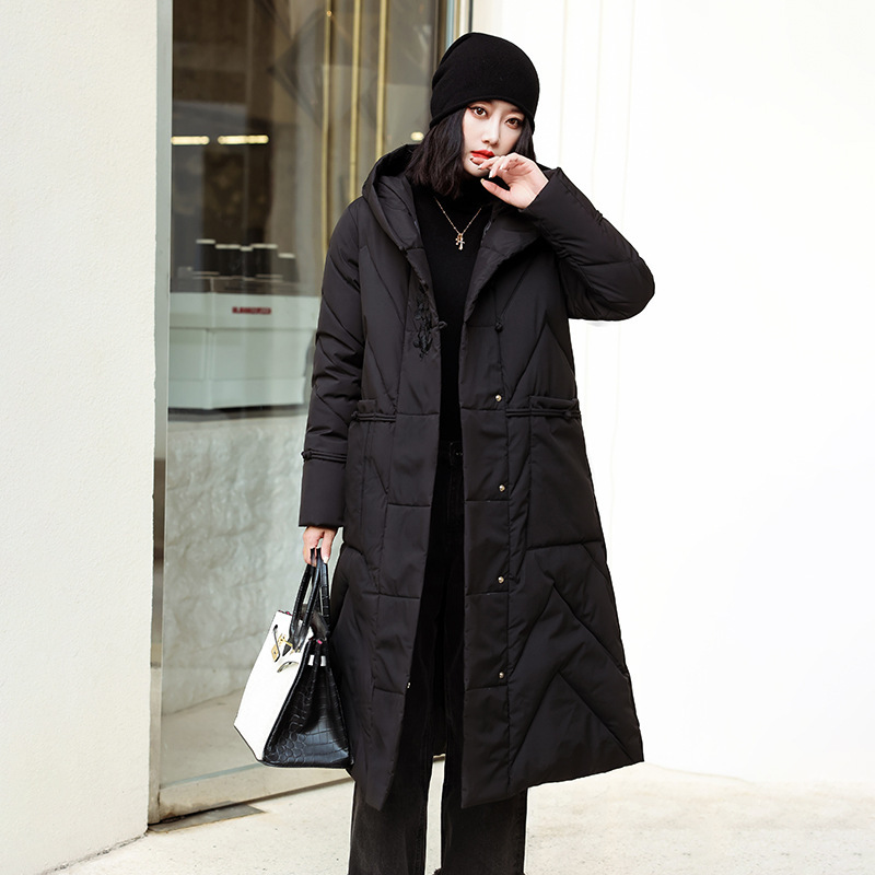 中长款棉袄冬装外套新年衣服女2023中国风民族风刺绣保暖棉衣棉服