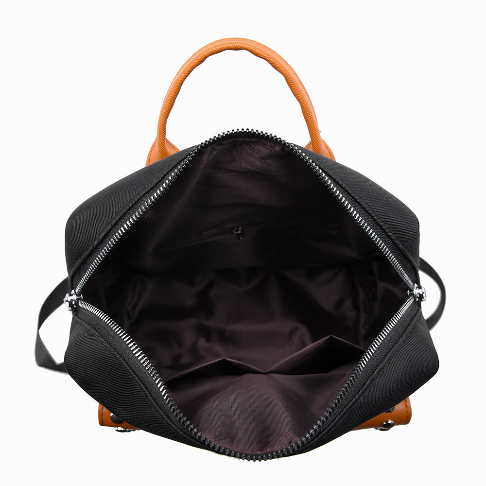 Nueva mochila con remaches para mujer de color en contraste, mochila de viaje simple y versátil de gran capacidad, mochila de viaje al aire libre, al por mayor