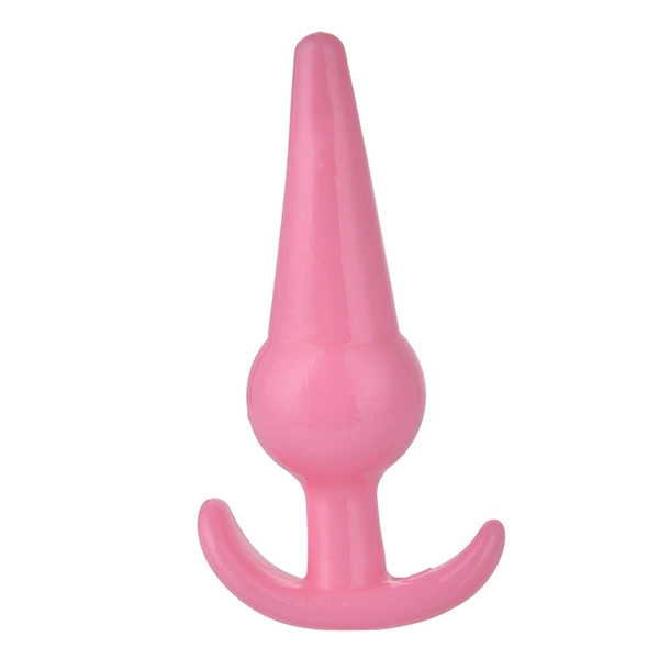Silicone anal plug-large-pink