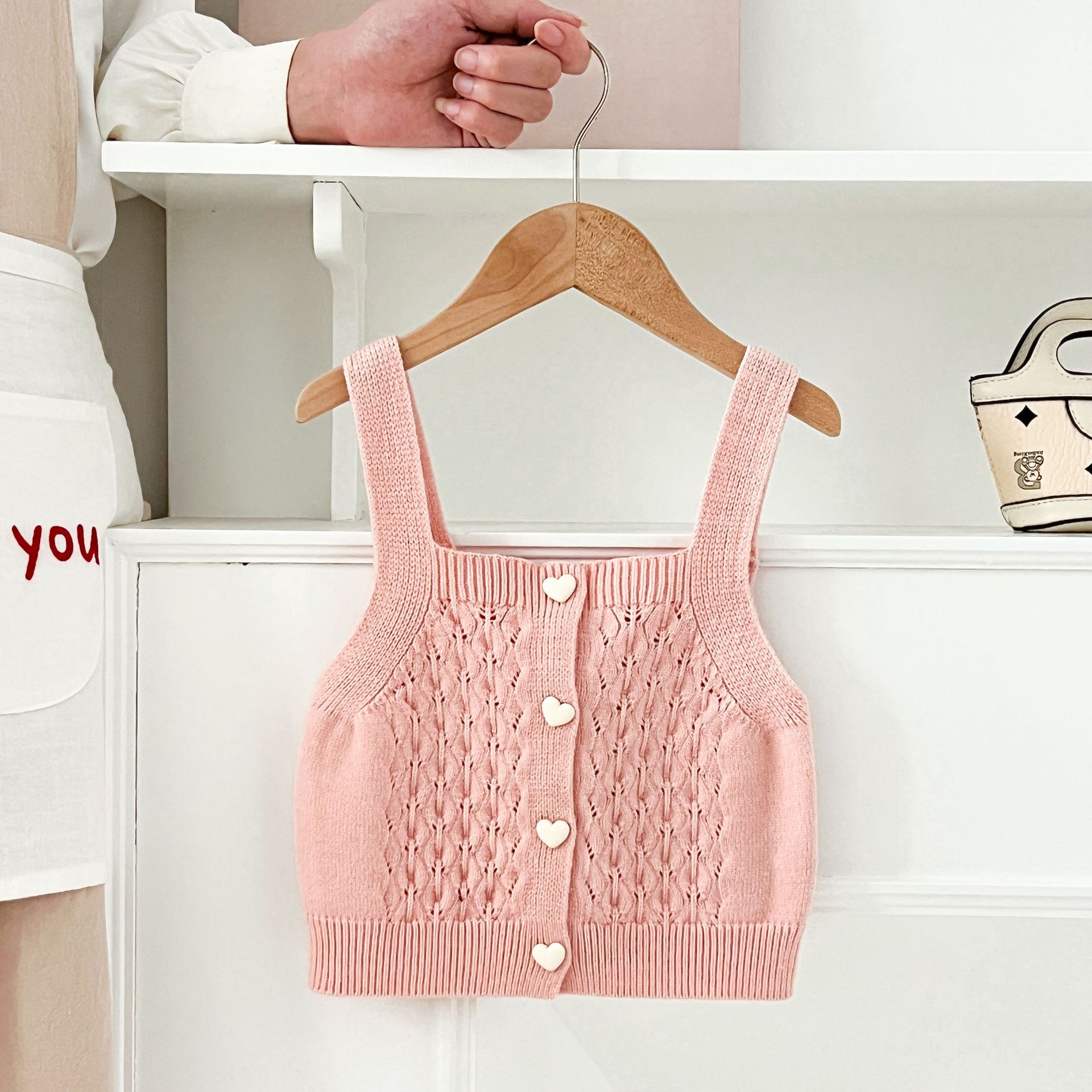 JINYONG otoño / invierno 2025 nuevo tesoro de mujer chaleco de punto de estilo coreano chaleco de punto de color sólido cardigan