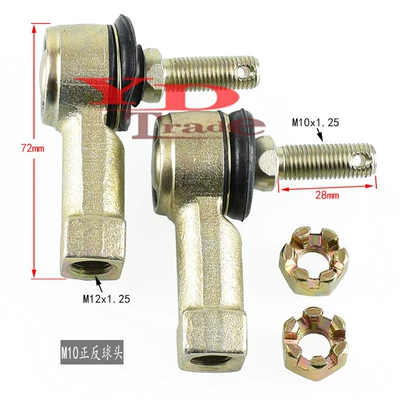 Atv Atv Kart Accessories 200-250Cc Pull Rod Ball Head M10M12 Steering Joint Rocker Ball Head (Sükan sisteminin digər hissələri) - positive-and-negative-ball-head-m10