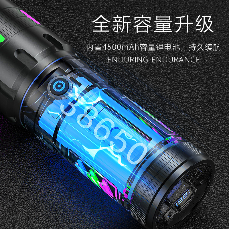 Lámpara de bicicleta al aire libre para montar por la noche linterna de luz fuerte faro a prueba de lluvia carga carretera de montaña equipo de bicicleta