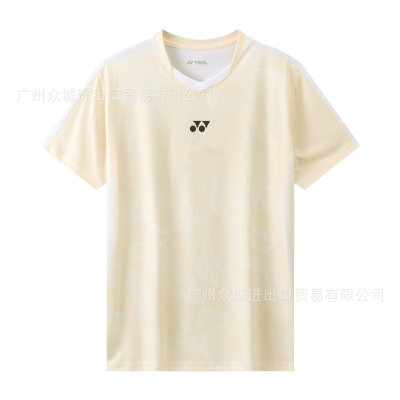 夏の新型yyバドミントン服男女半袖試合服子供通気訓練服速乾運動tシャツ印字|undefined