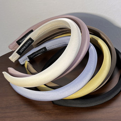 French Sponge Hair Band with Glossy Fabric, External Wear High Crown Hairpiece, Gentle and Elegant Headwear, 2022 New