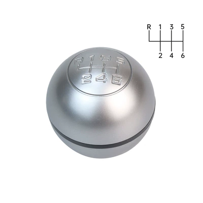 For export, suitable for Alfa Romeo car manual gear shift knob, modified gear shift head accessories (Cab and accessories) - matte-silver-5th-gear