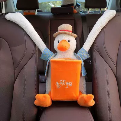Car Tissue Box Trash Can Car Seat Hanging Tissue Bag Trash Can Two-in-One Multifunctional Storage Decoration (Car tissue box/set) - little-duck-two-in-one