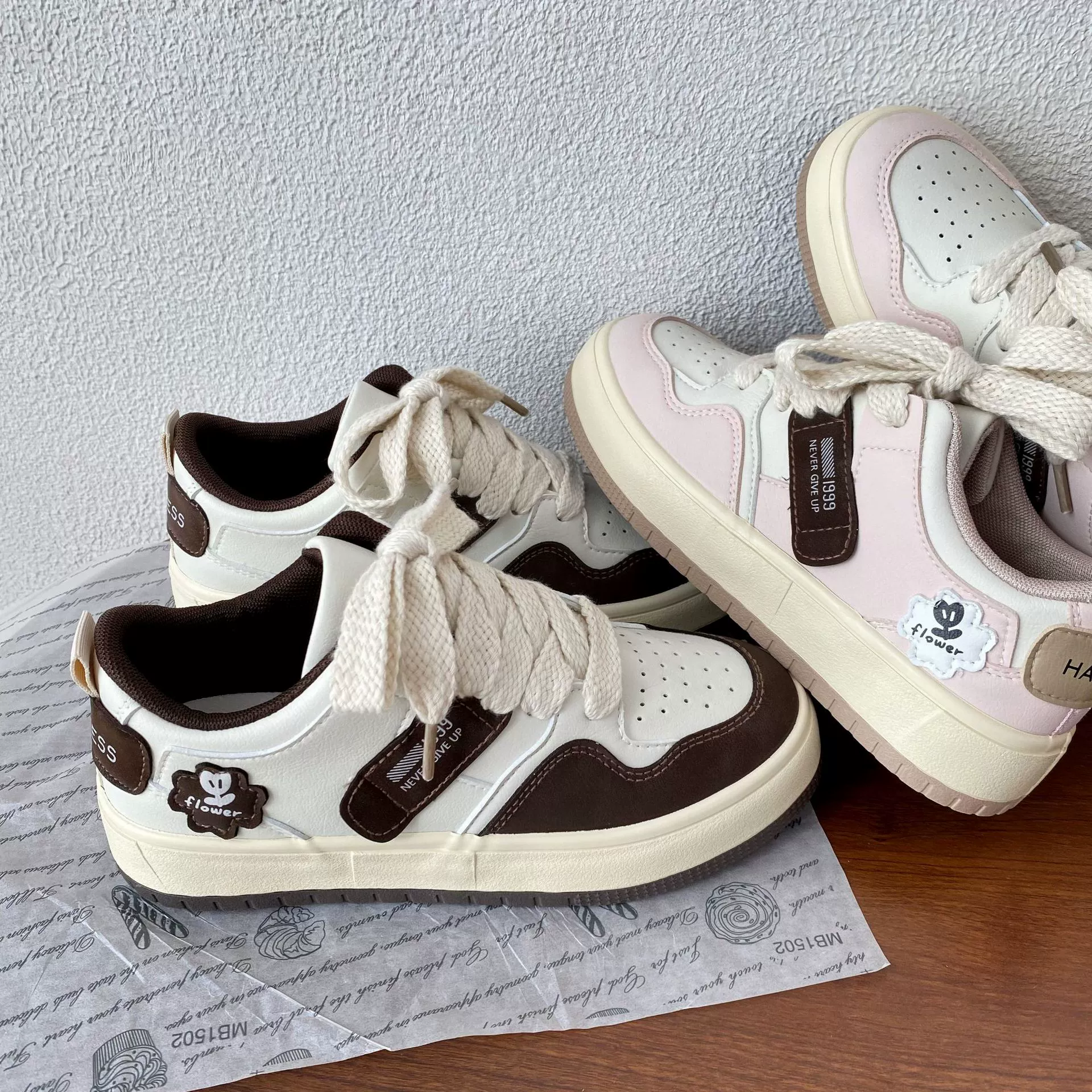 Tide, cute sneakers, universal white shoes platform