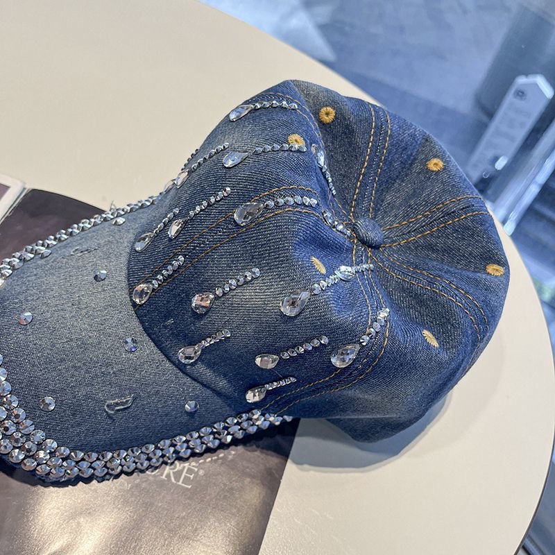 Baseball Cap With Rhinestones For Men And Women Versatile Hat_voghion.com
