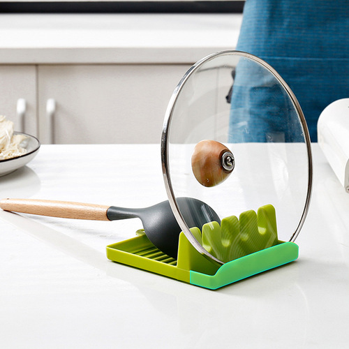 Kitchen spatula rack, spoon pad, chopstick storage rack, household countertop spatula drain rack, multi-functional storage pot lid rack