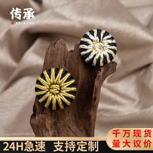 定制手工编织金丝线包扣小香风纽扣大衣外套时装扣装饰扣服装扣子