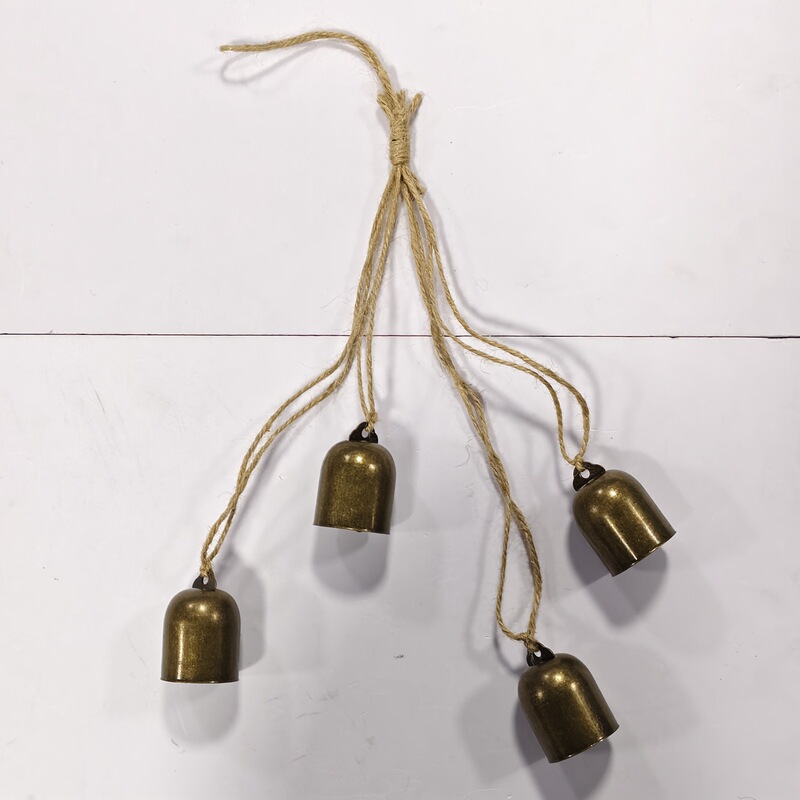 Amazon Cross-Border Bell-Shaped Bell Creative Thickened Metal Horn Bell Pendant Christmas Decoration Craft Accessories
