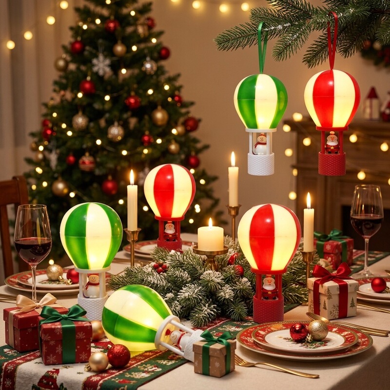 Christmas Gifts, Candle Lights, Portable Hot Air Balloon Wind Lanterns, Kidsren's Gifts, Holiday Party Decorations, Table Decorations