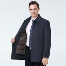 品牌羊绒大衣男2025中青年秋冬季羊绒可拆卸内胆中老年休闲爸爸装