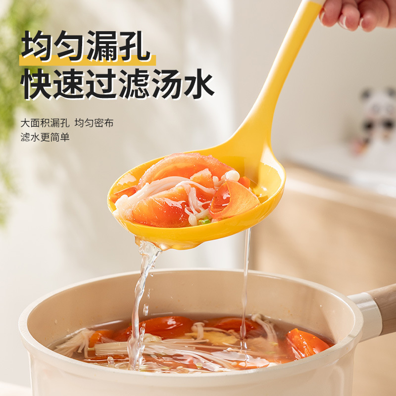 厨具四件套锅铲硅胶饭勺不粘锅专用耐高温尼龙铲子汤勺漏勺广意|undefined