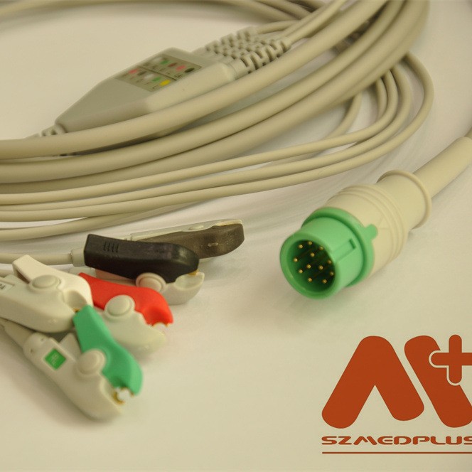 兼容科曼C30C50C60C8012针监护仪一体5导心电导联线医疗跨境热销