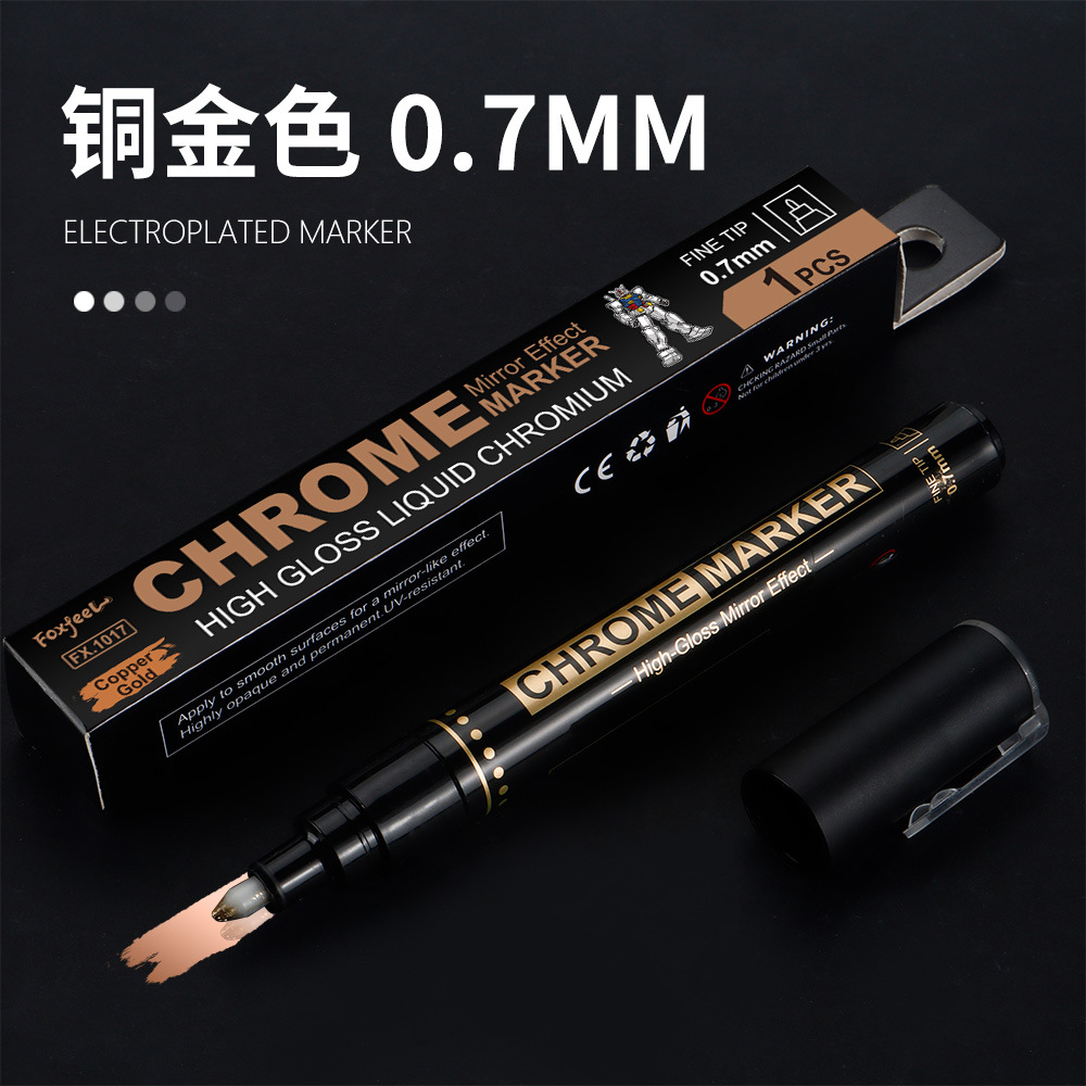 Marcador de cromado de metal, modelo de cromado de metal, cromado de metal, pintura de automóviles, tira de cromado, pintura de pintura
