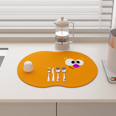 科技布卡通廚房台面瀝水墊吸水墊衛生間洗手台牙刷杯碗盤碟墊子