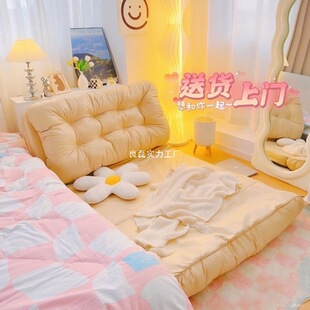Lazy Sofa, Sleepable and Reclining Sofa Bed, Double Bedroom Floor Mat, Folding Tatami Dormitory Bed, Backrest Chair