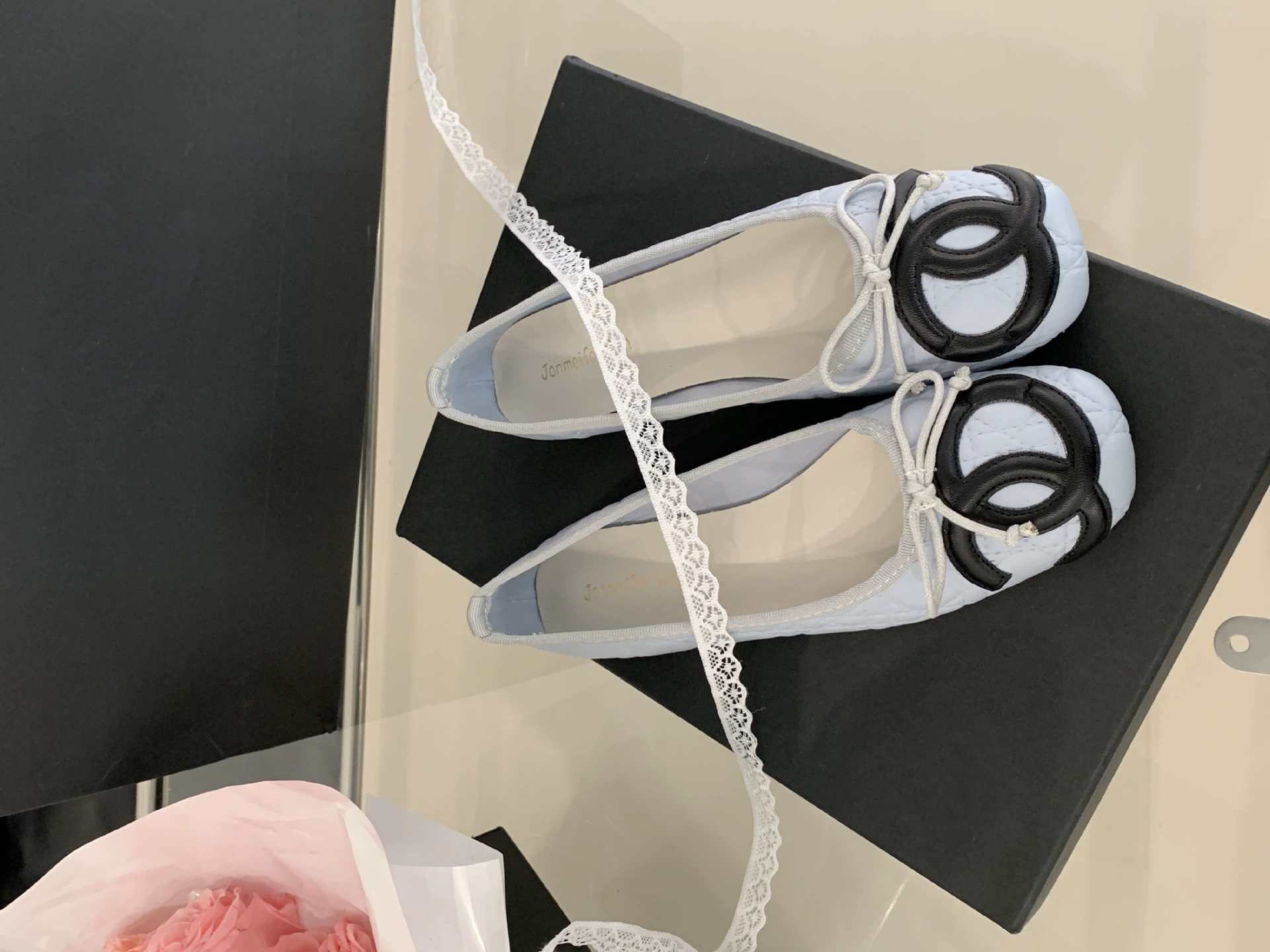 2025 Xiaoxiangfeng Mid-season Kangpeng Bow Ballet Shoes Flat Single Shoes Women's Shoes