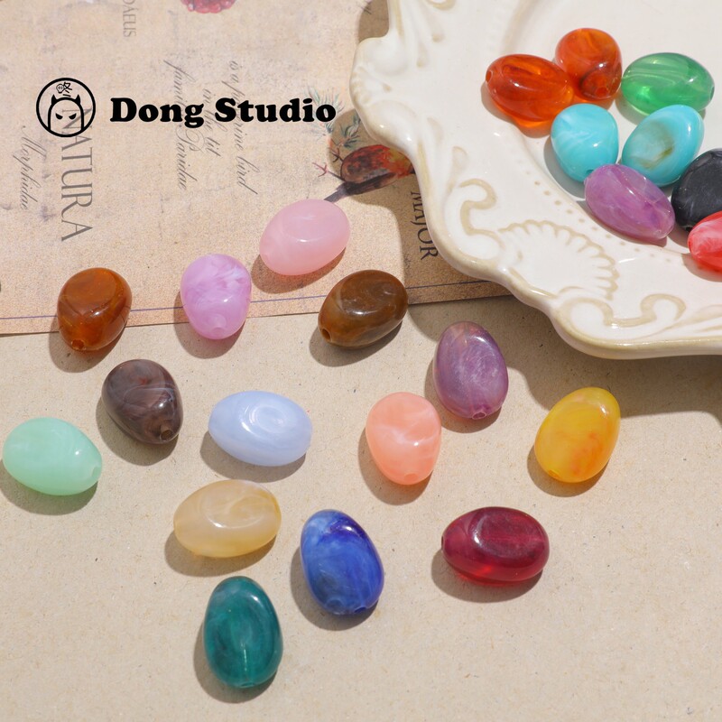 Two-Color Gradient Imitation Jade Colorful Oval Beads DIY Jewelry Accessories Resin Barrel Beads Necklace Bracelet Spacer Beads Two-Color Gradient Imitation Jade Colorful Oval Beads DIY Jewelry Accessories Resin Barrel Beads Necklace Bracelet Spacer Beads
