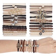 W 99477 Bohemian Hair Tie Bracelet �͹Ų����ׁ��l�K �羳