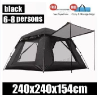 Avtomobil dam çadırları Tent Factory Waterproof - black-silver-glue-large-size-four-sided-single-tent