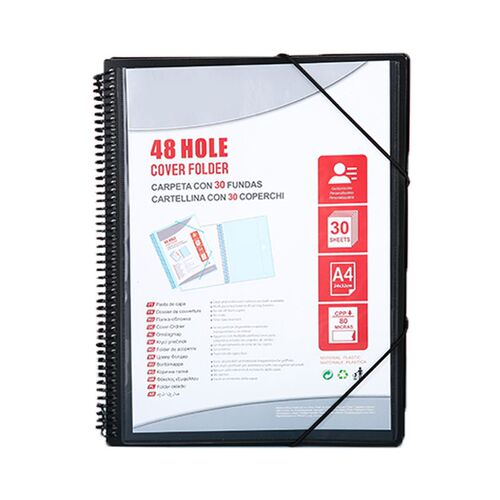 48-hole coil binding rope information book cross-border new color pp multi-page folder student storage test paper folder wholesale