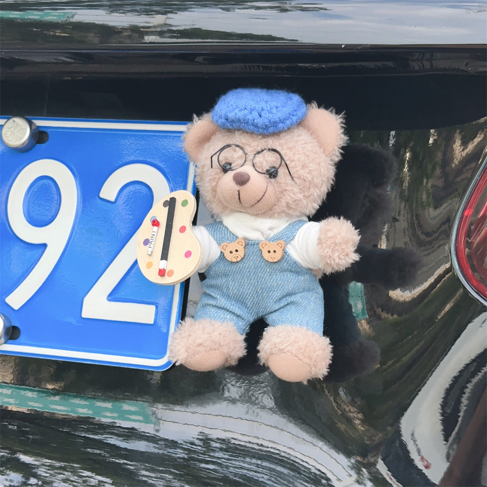 Personalidad encantadora del oso en línea decoración de la cola del automóvil adornos muñecas de peluche fuera del automóvil suministros de automóvil estables