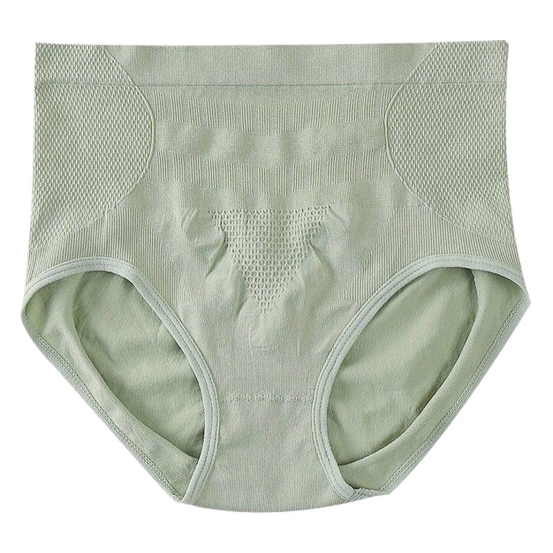 Panal sin costuras de cintura media alta vientre contrayendo ropa interior de triángulo de grafeno ropa interior de cintura media sin costuras transpirable para mujer