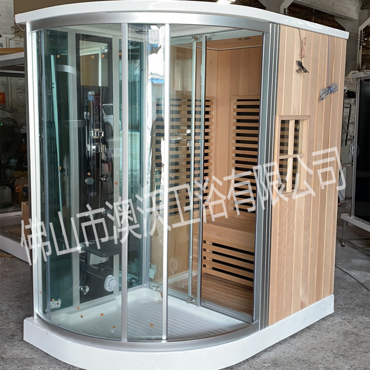 Los fabricantes suministran sauna de baño de vapor seco y húmedo ducha de arco integrado de doble uso sala de ducha sauna de vapor de sudor
