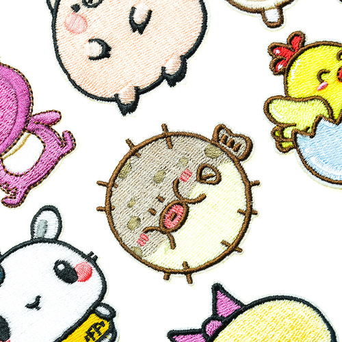 Original cute cartoon animal embroidery cloth patch clothing decoration patch computer embroidered chapter patch patch embroidery label