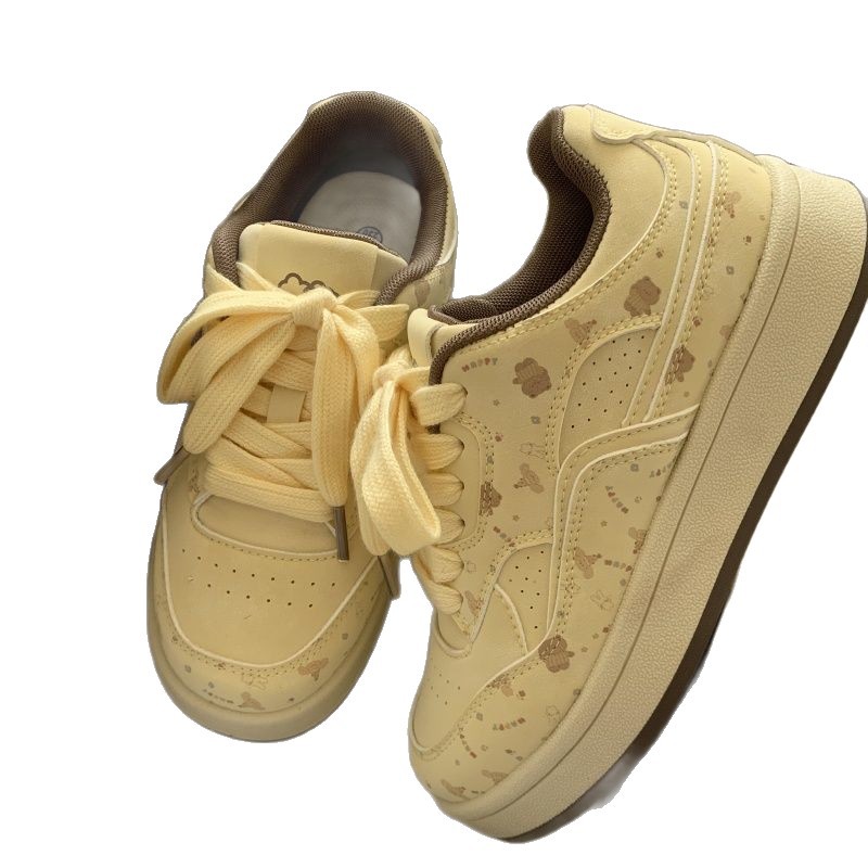 Korean Version Niche Design Sweet Little White Shoes Women's 2025 Autumn New Versatile Lightweight Student Popular German Training Board Shoes_vogvips.com