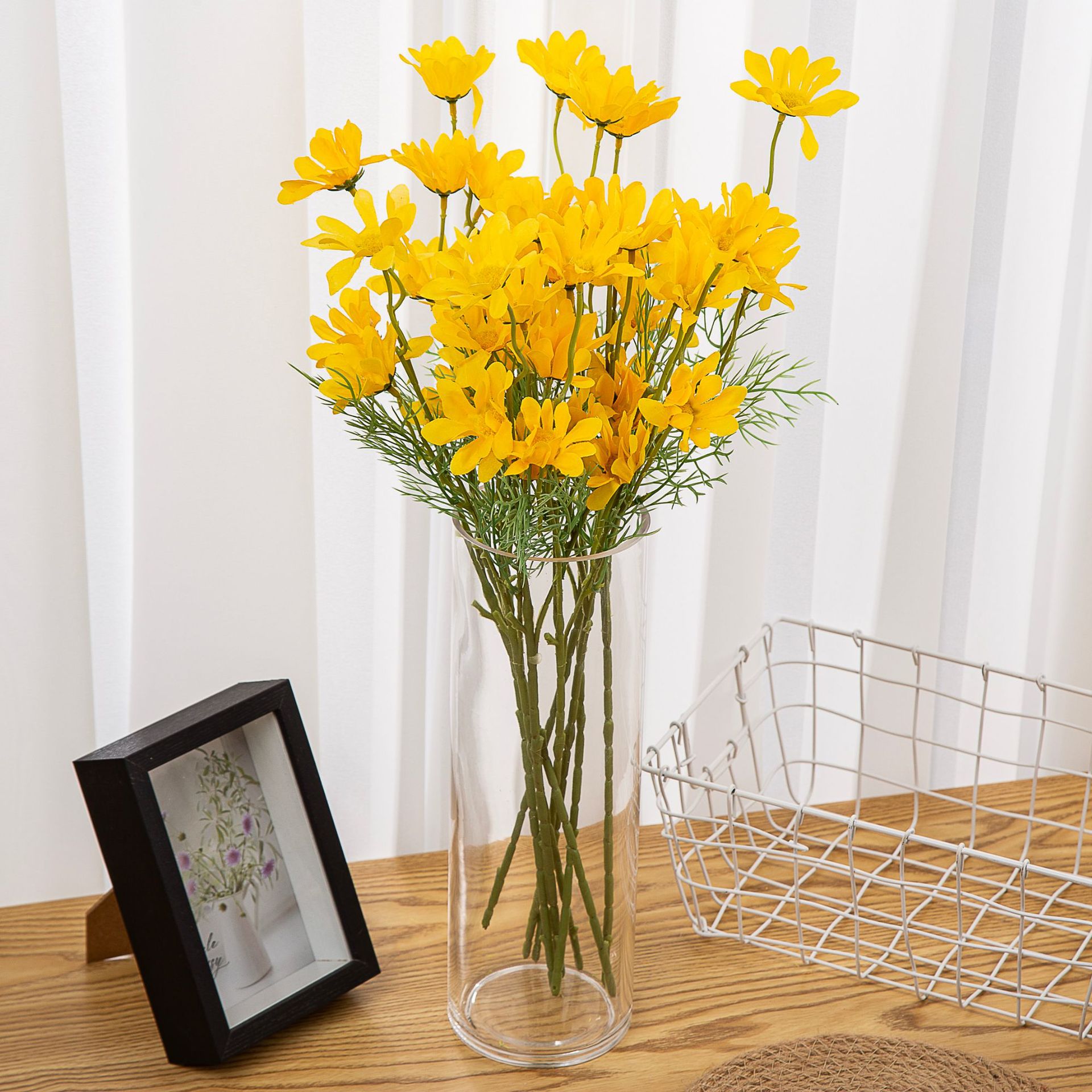 Artificial flowers: 5-petaled daisy faux flowers, home decor, floral arrangements, wedding centerpieces, Dutch iris