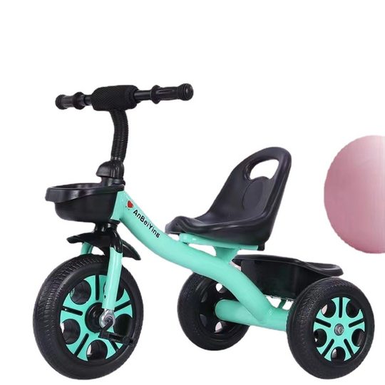 Manufacturers supply children's tricycle bicycle increased wheels anti-rollover pedal tricycle bicycle wholesale