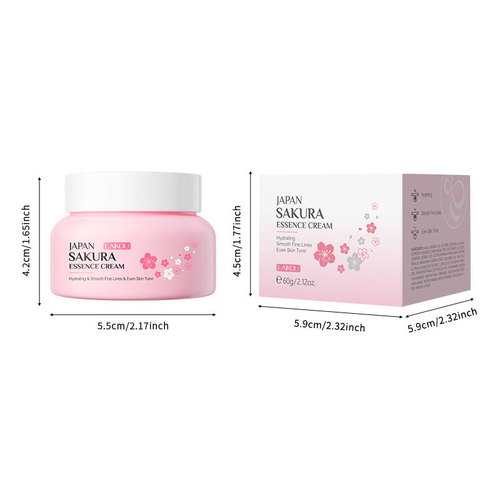 LAIKOU Sakura Essence Cream 60g, Hydrating & Nourishing Skincare Product, English Packaging, Cross-Border