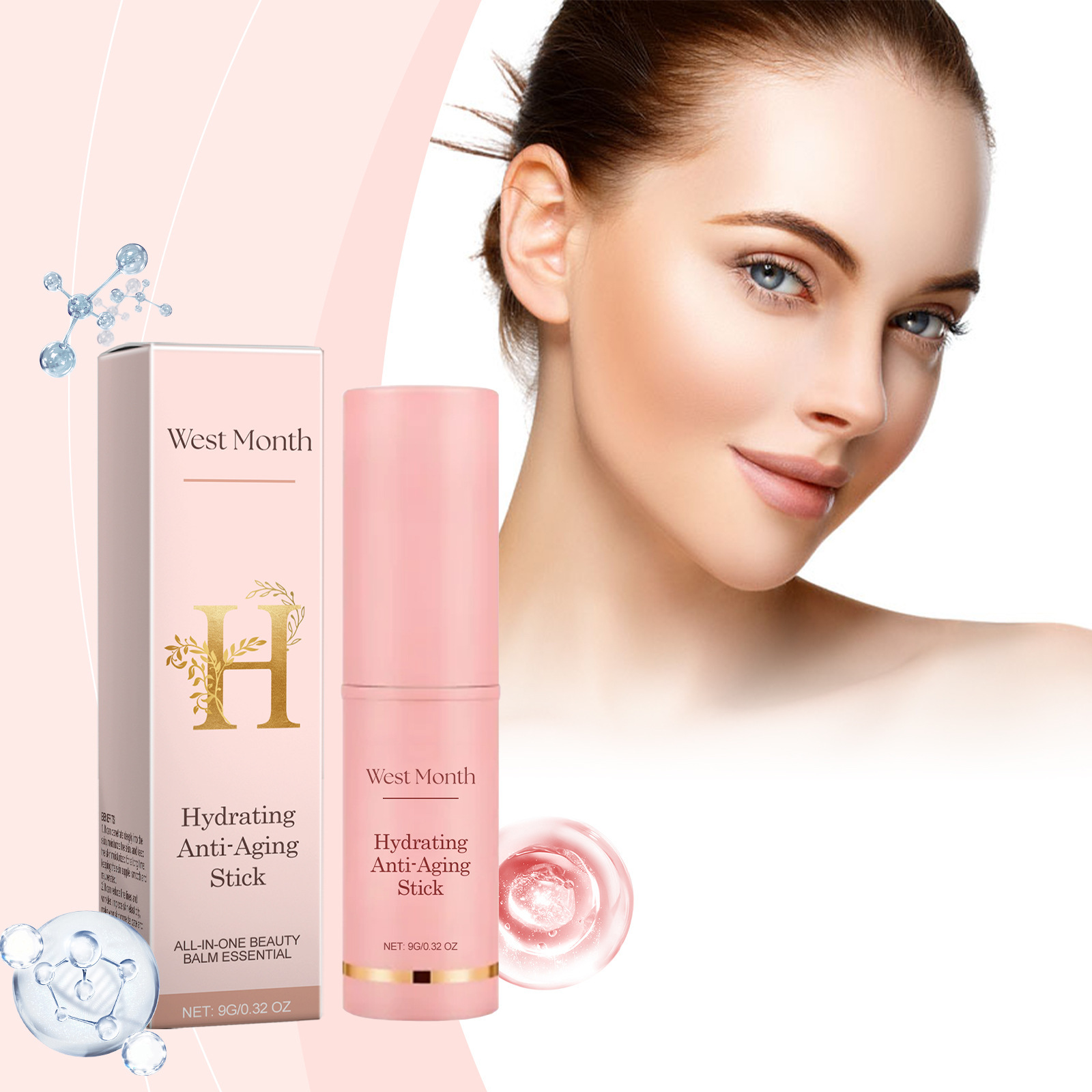 West&Month Facial Hydrating Stick Daily Softening and Moisturizing Facial Care Stick