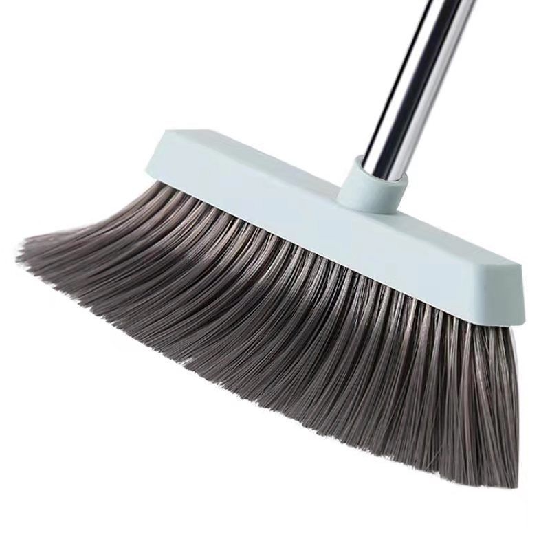 [업그레이드된 부드러운 강모] 싱글 빗자루 라이트 블루