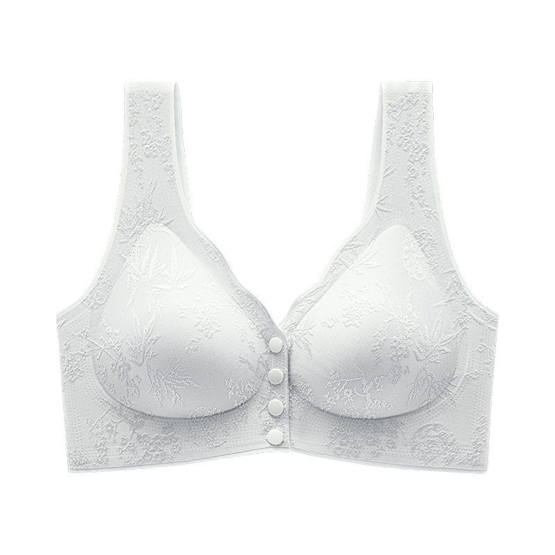 920 ropa interior de botón delantero original estilo chino en relieve Jacquard Bra portátil de botón abierto delantero reunido chaleco sin marca ropa interior