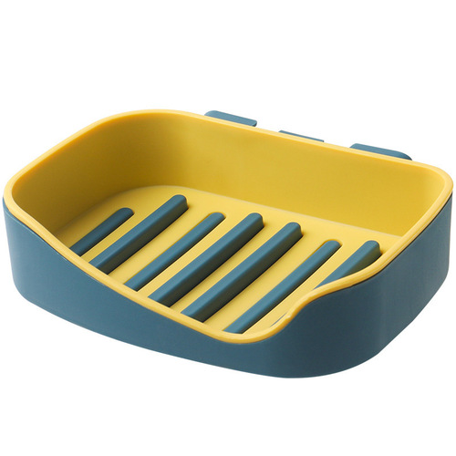 Home Bathroom Shelf Drain Soap Saver Soap Dispenser Bathroom Home Decor Products Screwless Wall Mounted Soap Holder