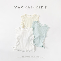 Summer Baby Clothes Cool and Soft Baby Sleeveless Bodysuit Pajama Top Crawling Suit Newborn Clothes