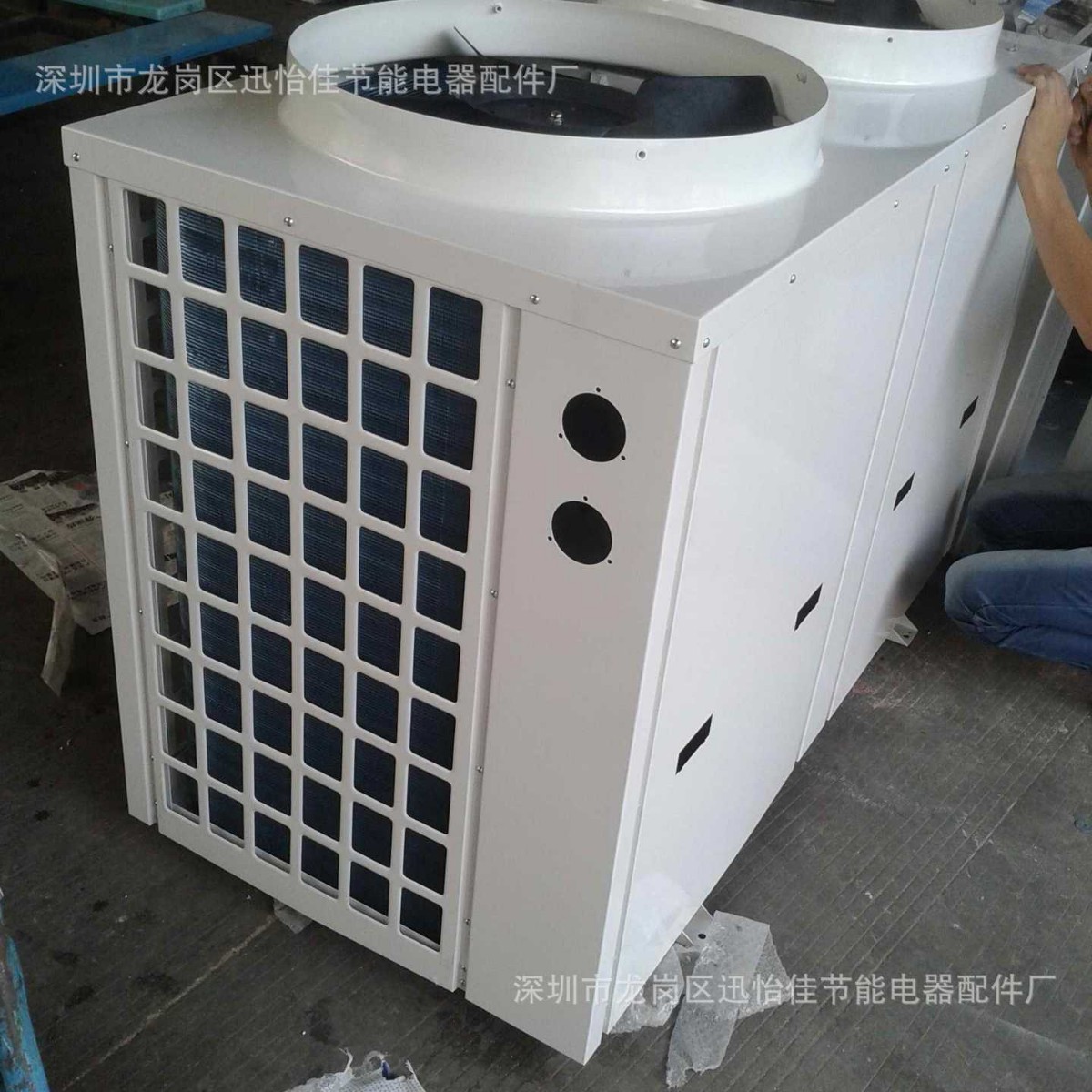 10P顶出风外壳双排L型蒸发器 焊工艺管保压  铜线电机 风叶 配套